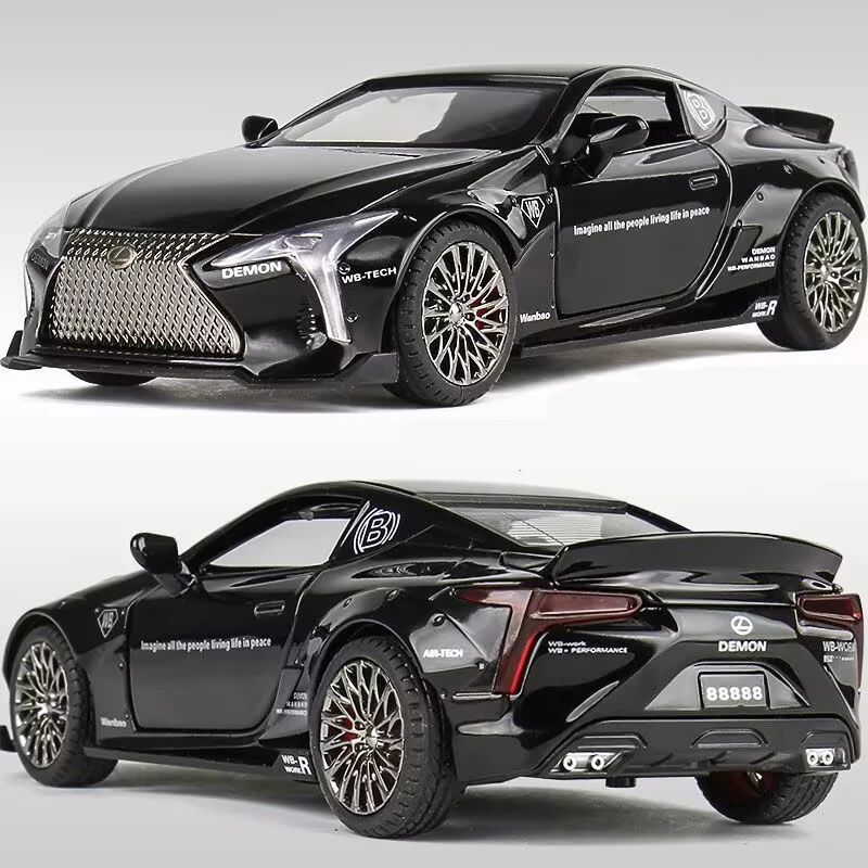 1:32 LC500 Zliatina športového vozidla Model Diecast Metal Hračky Racing vozidlo Model Model simulácia zvuku a svetla zbierka Darček pre deti