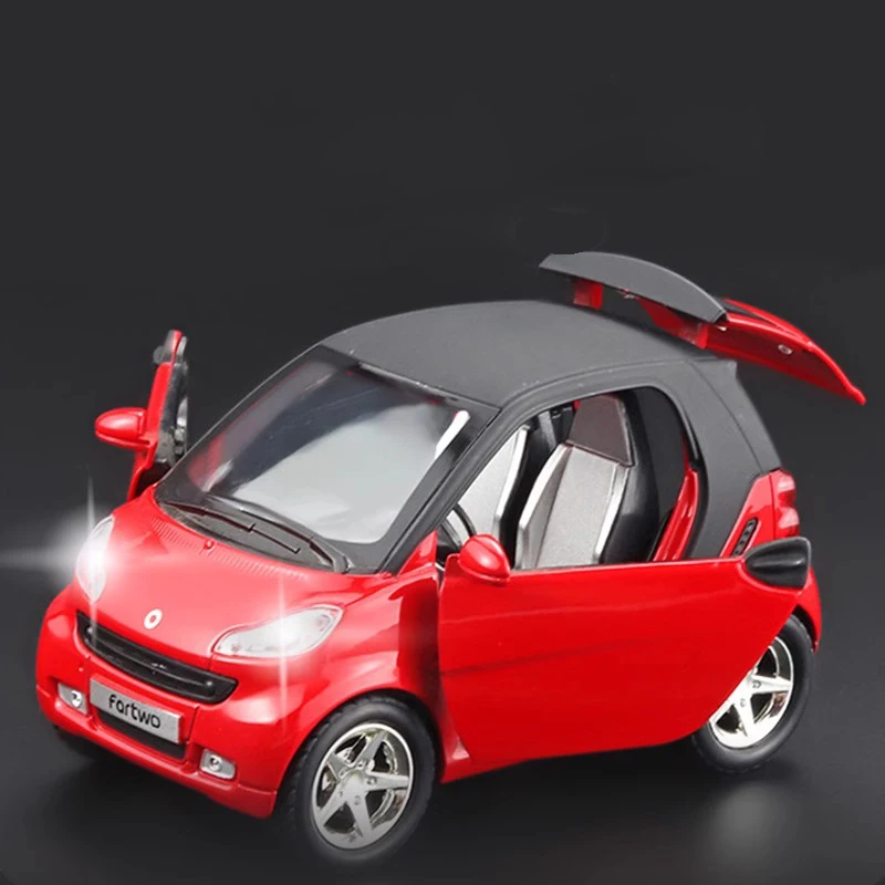 1:32 Mercedes Benz Smart Mini GT zliatiny zliatiny kovov odliatok automobilový zvuk a ľahký darček pre deti narodeniny Prítomné deti chlapci chlapci
