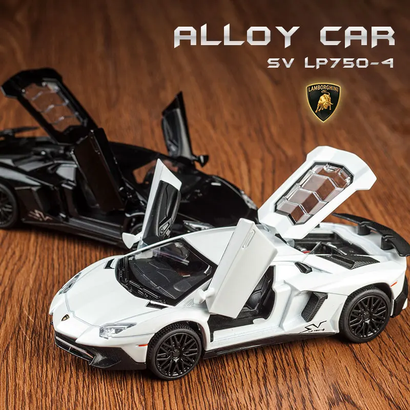1:32 Simulačný automobil Model Boys Pull Back Mate Diecast Metal Vozidlá zliatiny zliatiny hračky miniatúrne zliatiny dvere otvorené modely darček
