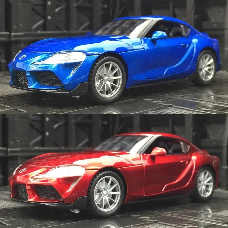 1:32 Toyota Gr supra Diecast zliatiny Model auta Vysoko simulačná kovová hračka so zvukovým svetlom Pull Back pre deti Detská zbierka