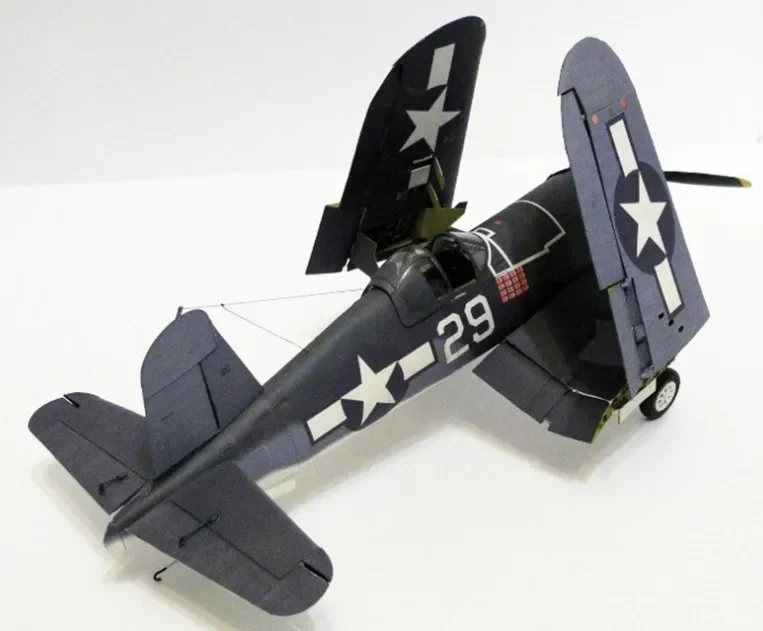 1/33 American F4U-1A Pirátsky nosič stíhač 3D Aircraft Paper Model