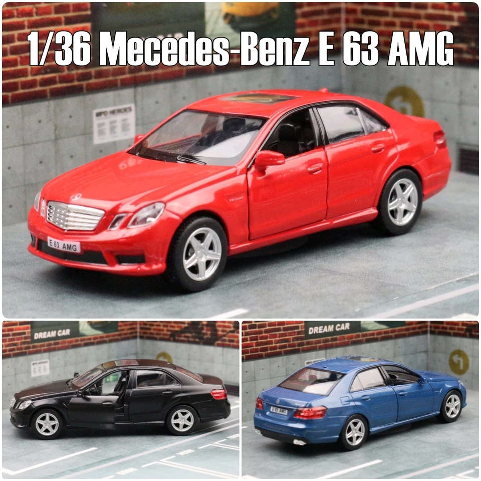 1/36 Mercedes-Benz E-Class E 63 AMG Hračkový model pre deti RMZ City 5 '' Diecast Miniature Collection Gift Boys Kid Kid