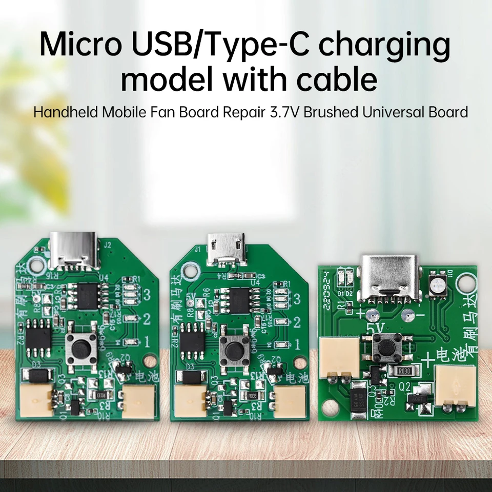 1/3ks 3-stupňový univerzálny malá riadiaca doska Micro USB Type-C Nabíjací modul nabíjacieho obvodu s káblom