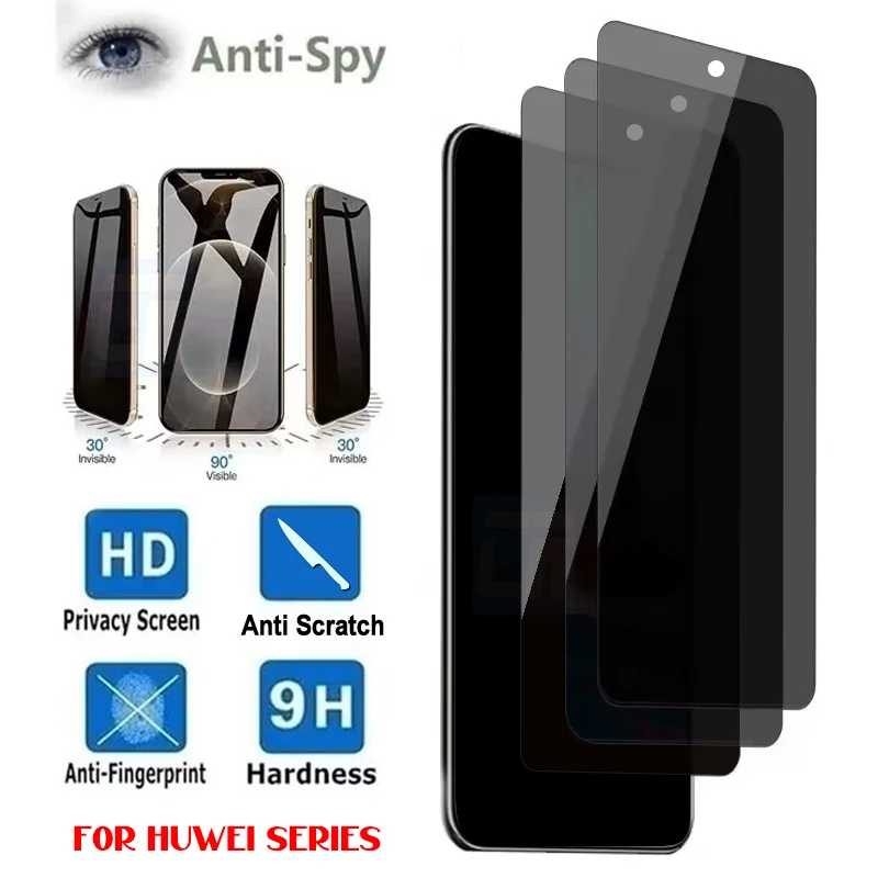 1-3ks anti-SPY ochrany osobných obrazoviek pre Huawei Nova 12i 12S 11i 10Z 12 Lite Y91 Y90 Y72 Y71 Y70 Y61 Y60 Temperované sklo