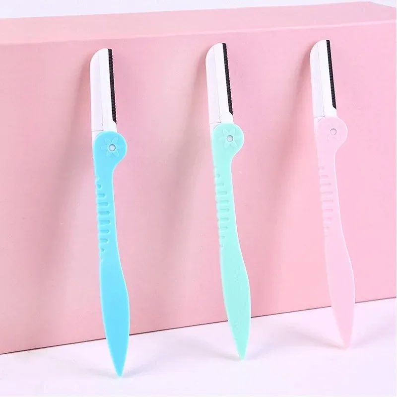 1/3ks bezpečné skladacie dámske dámske obočie Blade Blade Hover Anti-Scratch Razor Makeup Tools Tools