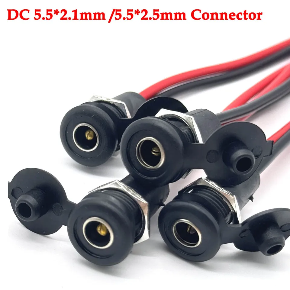 1/3ks DC 5,5*2.1/5,5*2,5 konektor napájacieho káblového drôtu 5521 5525 nabíjačka High Current DC Power zástrčka ženská zásuvka asi 20 cm