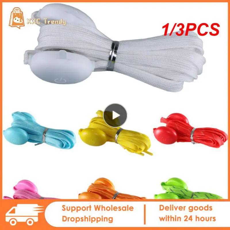 1/3ks Luminous Shoelaces Sport Shoe Laces na vianočné domáce večierky Decorácie Glow Shoe Strings Round Flash Light Shoelaces