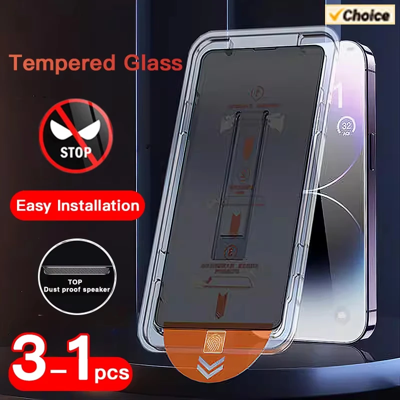 1-3ks prach Drach Free Easy Inštalácia anti-spy chránič pre iPhone 16 15 Pro Max 14 Pro 16 15 14 8 Plus 13 11 xr xs xs max