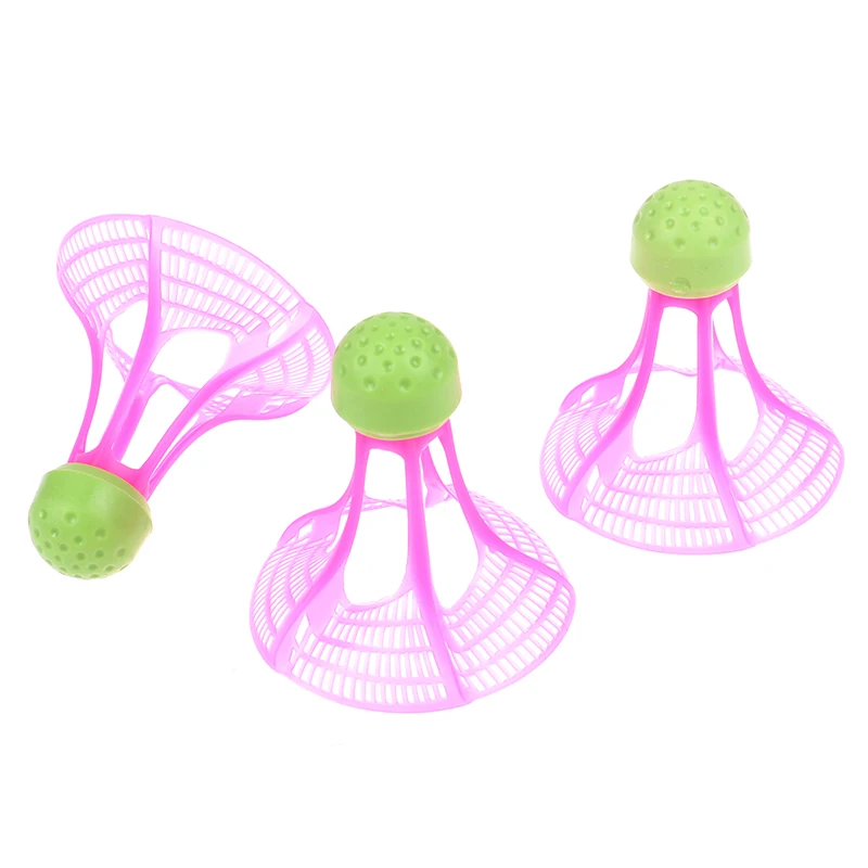 1/3ks Windproof Nylon Badminton Outdoor Anti-Wind Ball Plastové gule Nylon Shuttlecock Stabilné odporové Športové školiace loptičky