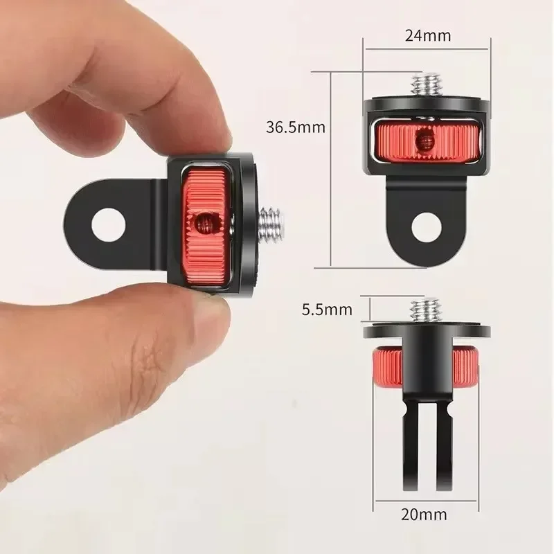 1/4 palcový adaptér skrutky 360 Rotačný držiak na držiak na držiak na go pro 12 11 10 9 8 Insta360 Jeden x x2 x3 x4 DJI Príslušenstvo fotoaparátu