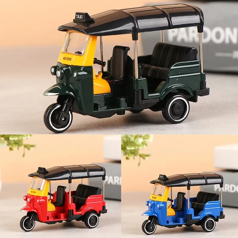 1:43 Scale Metal Alloy Classic Tuk tuk Taxi Bangkok India India Tricy Taxi Model Model hračky Hračky Diecast Hračky pre darčeky zberu