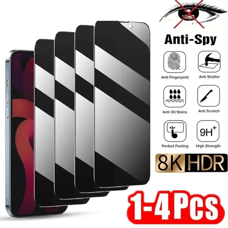 1-4ks anti-spy sklo pre Samsung Galaxy A55 A54 A53 A52 5G A35 A34 A15 A33 A25 A05 A31 A12 J6 J8 2018 J4 Plus M31 M30 M42 M54