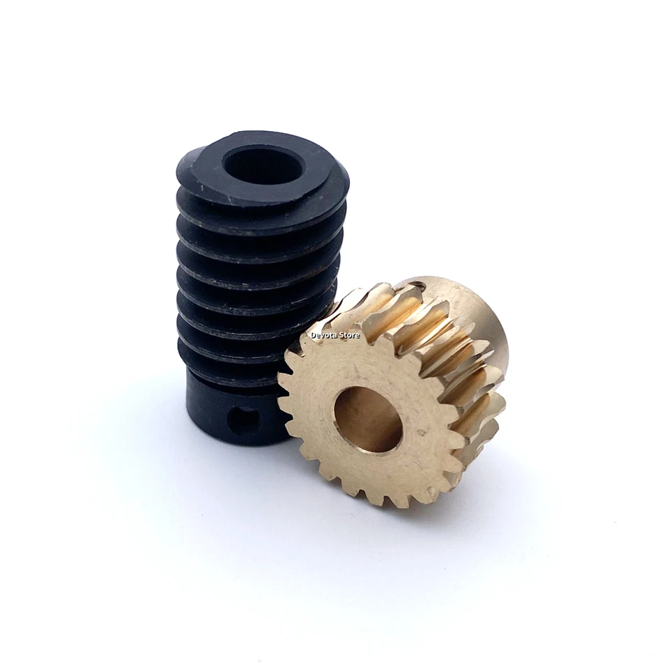 1: 5/10/20 Oceľový reduktor červov Turbine Oceľ 1 m 20t 6/8 mm DIY malý prevodovka pravý uhol prevodovky
