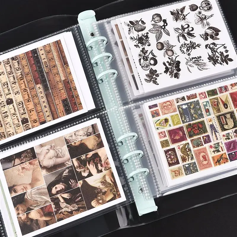 1/5/10ks A5 6-jamkový úložný klip a remeselnícke tašky Scrapbooking Storage Cutting Die Storage Organizačné nálepky