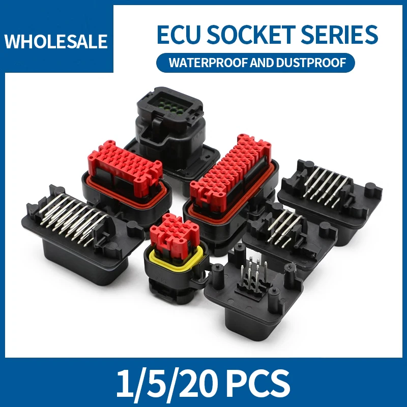1/5/20ks regulátor ECU 8 14 23 35pin polohy polohy Ampsald PCB Monor Hlavička krytu zátky Vertikálny mužský konektor 776228-1 770680-1