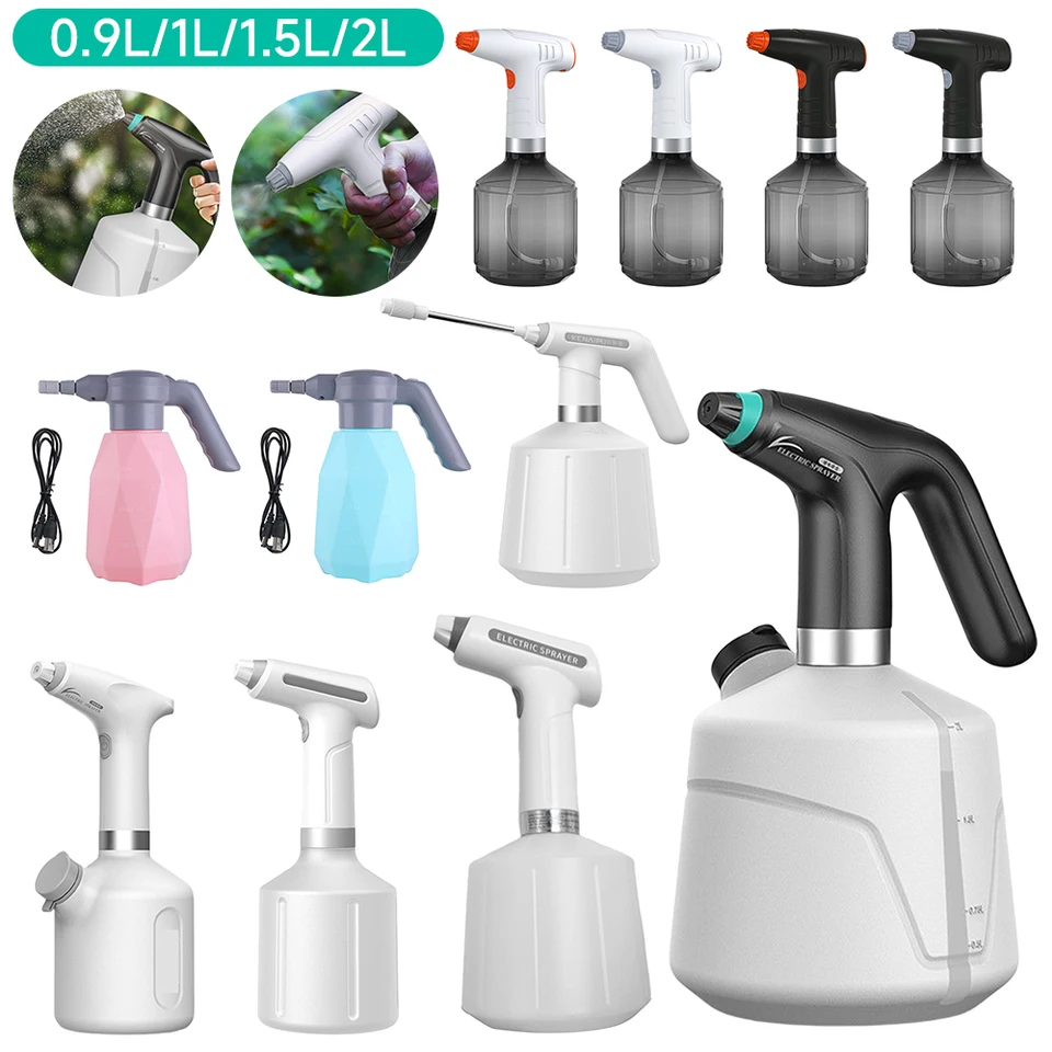 1,5/2L elektrický rastlinný rozprašovací fľaša záhradná voda Automatické rastliny Sprinkler Elektrický dezinfekčný postrekovač Can Garden Tools
