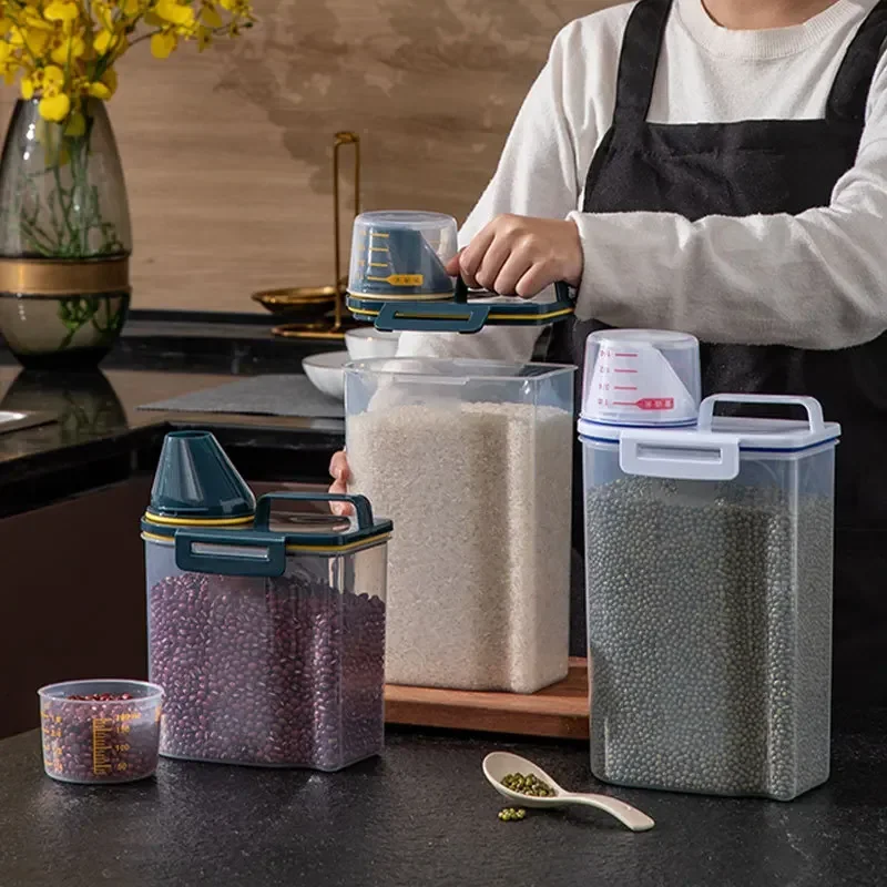 1,5 kg/2 kg psie mačka Potravina Plail Plail Storage Nádrž s odmerkou šálkou nádob