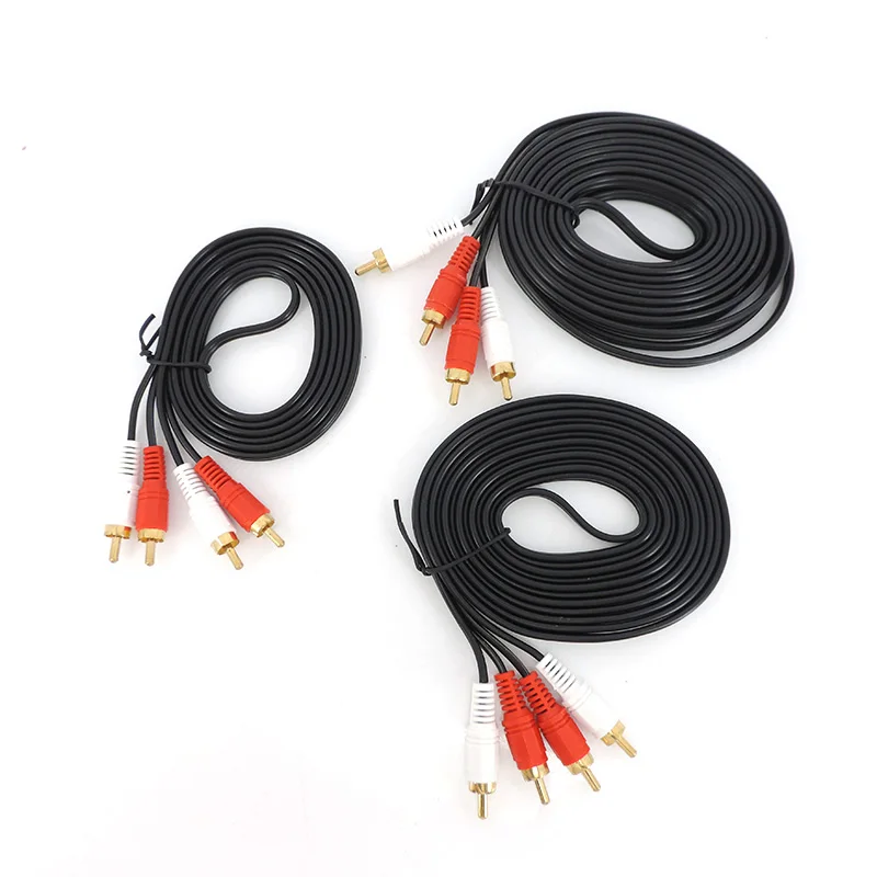 1,5 m 3m 5m 2RCA Muž do 2 RCA Mužský konektor Rozšírte audio kábel stereofónny duálny kábel AV kábelový drôt pre DVD TV zvukový zosilňovač
