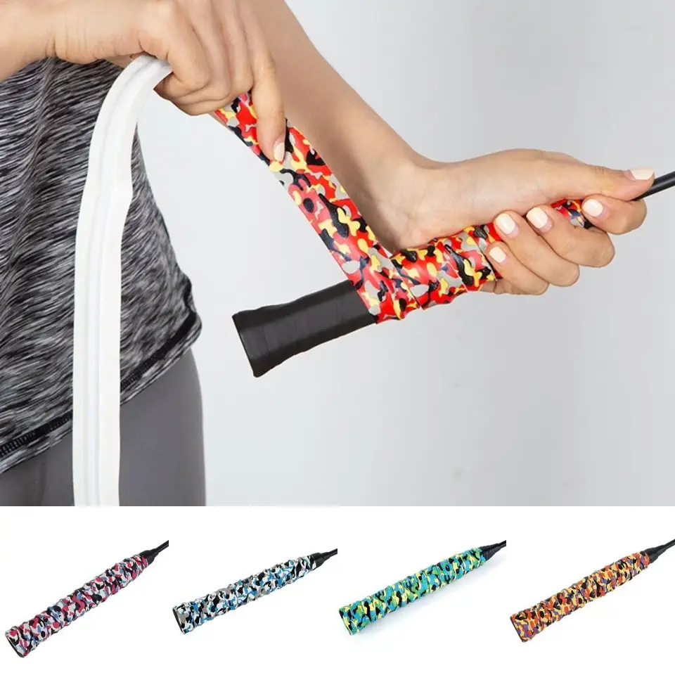 1,5 m Grip Tape Soft Anti-Slip Pu Tennis Racket Wrap Ste Absorbovaný maskovacia tenisová squashová raketová rybárska tyč