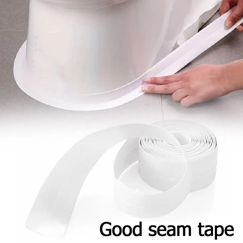 1,5 m kuchyňa Anti Fold Tape Shower Shower Sealing Bath Tapeľne PVC nepremokavá vlastná lepiaca kaulk