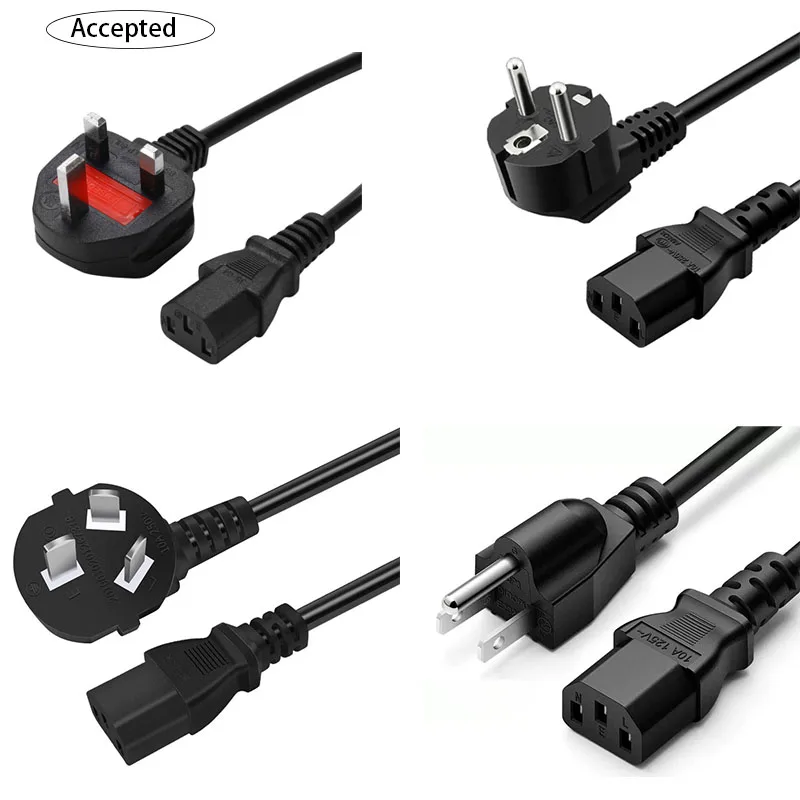 1,5 m napájací kábel IEC UK/EÚ/CN/US 3 Plug Universal napájací kábel pre Dell Computer PC Monitor HP TLAČ TV TV projektor