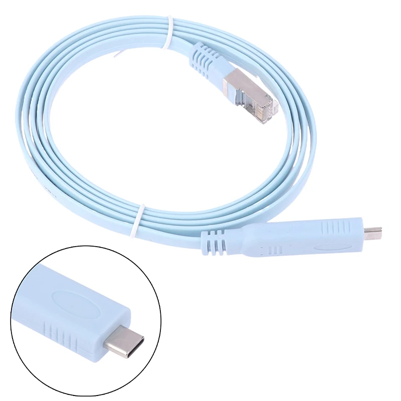 1,5 m USB C až RJ45 Console Cable RS232 Serial Adapter pre smerovač RJ 45 Dátový kábel prevodníka typu C Ovládanie káblov prepínačov