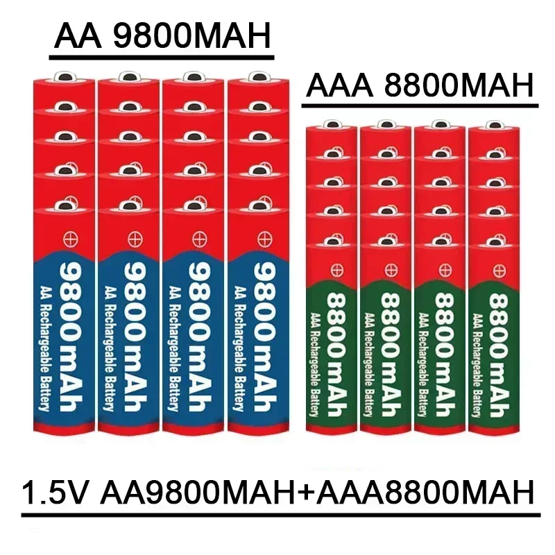 1,5 V Nabíjateľná batéria 2024 Najpredávanejšia AA9800MA+AA8800MAH alkalickej batérie pre mikrofóny a prehrávače MP3