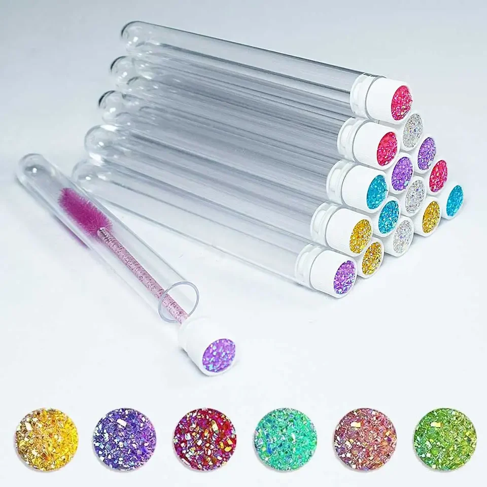 1/50ks opakovane použiteľné make-up kefy trubice Rube Ripov kefka na obočie s novým kefou na ruku s novými vŕtacími štetcami na vymeniteľné kefky