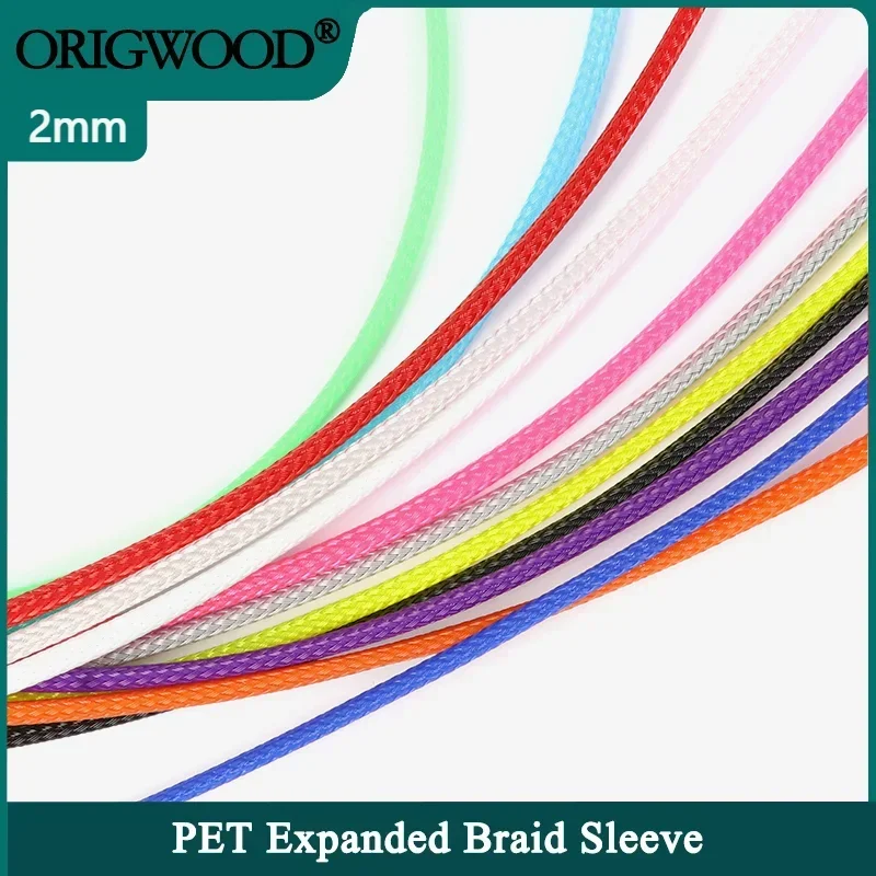 1-50m 2 mm izolované izolované plátno PET Ruckves RaleVing s vysokou hustotou káblového kábla Ochrana kábla pre drôty