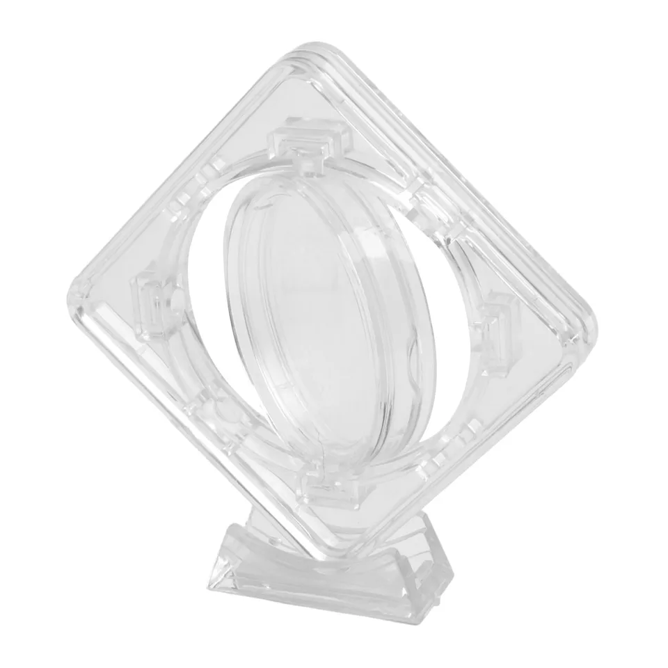 1/5ks akrylové mince na zobrazenie puzdra na ochranu puzdra Pamätné medailové boxy Šperky na náramok na náramok pre náramok pre 40 mm mince priemeru 40 mm