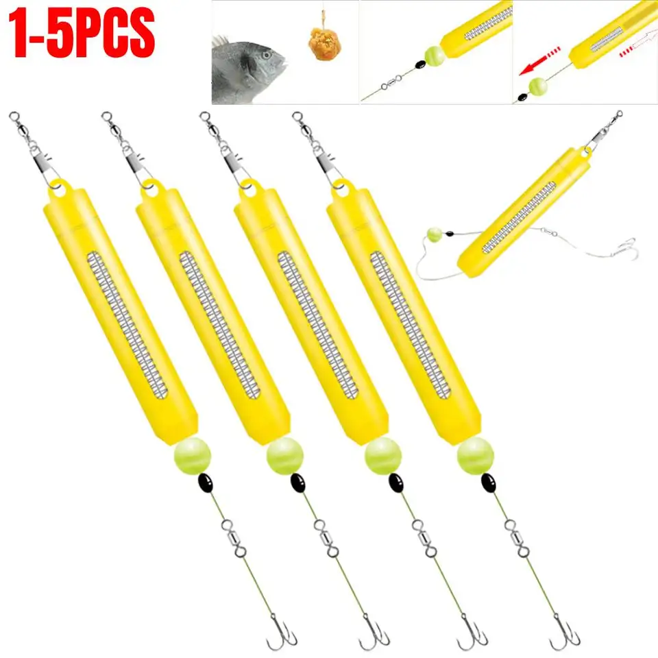 1-5ks Automatický rybolovný háčik spúšťač plastovej silnej sily PVC Spring Rybolové kokteily