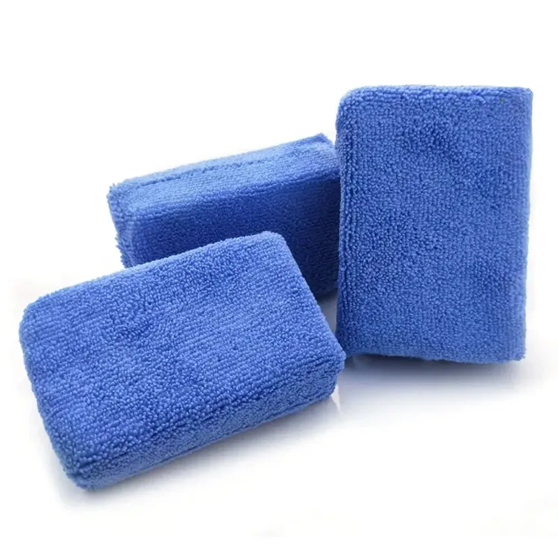 1/5ks Mikrofibrik Applicator podložka Podrobná čistiaca špongia pre auto pre keramické povlaky Pneumatika Pneumatika Podložka Aplikácia voskovej peny 자동차