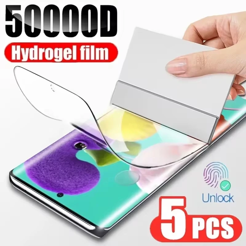 1-5ks plné krytie hydrogélového filmu pre Samsung S24 Ultra S23 S22 Plus S21 S20 Fe S10E Poznámka 20 10 M62 M31 M21 Chrániče obrazovky