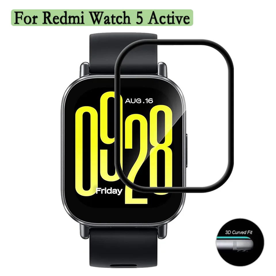 1/5ks pre Redmi Watch 5 Active Screen Protector Film Ultratin Transparent 3D Curved Composite Clear Film Watch