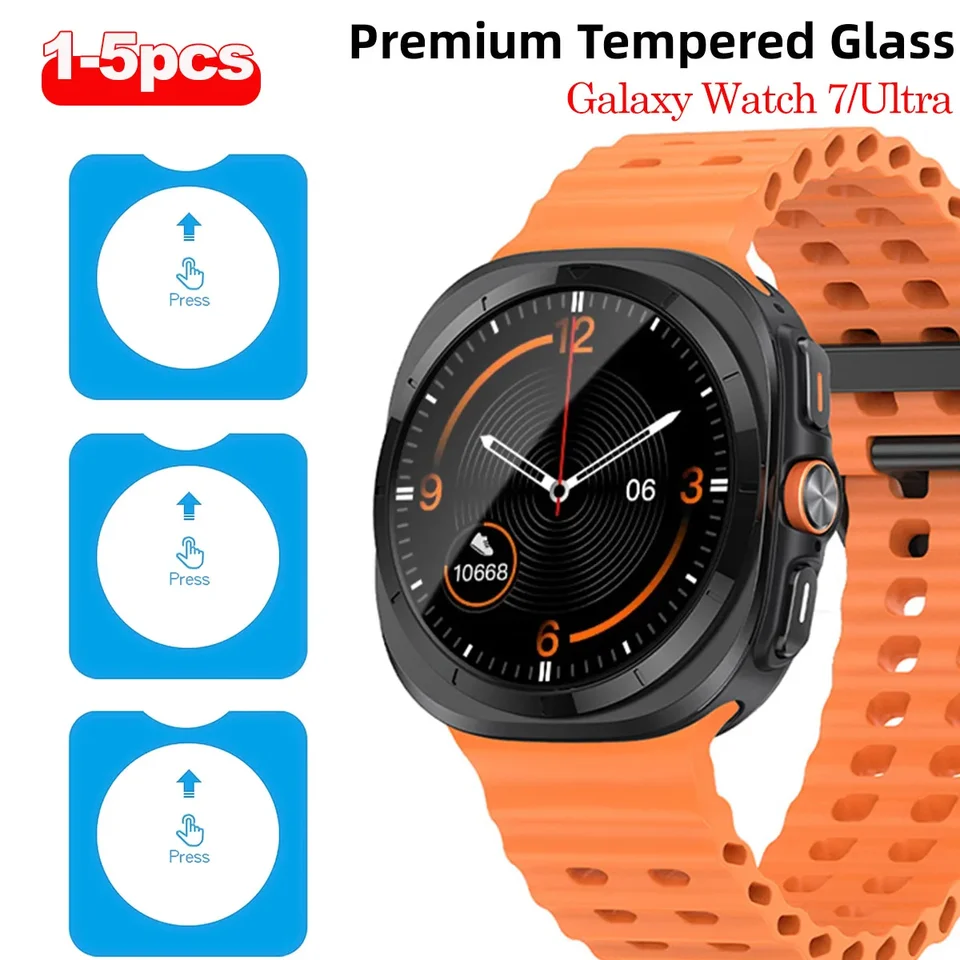 1-5ks temperované poháre pre Samsung Galaxy Watch 7 40 mm 44 mm / ultra 47 mm chránič obrazovky Ochranné sklo sa ľahko inštalujú