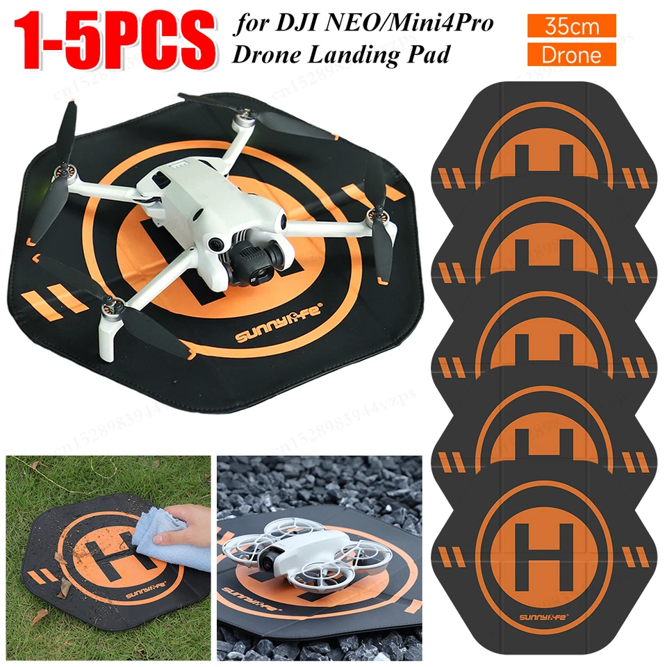 1-5ks Universal Drone Landing Mat pre DJi Neo/Avata 2/1/Mini Series Flownable Landing Pad RC Mat Mat Quadcopter Park