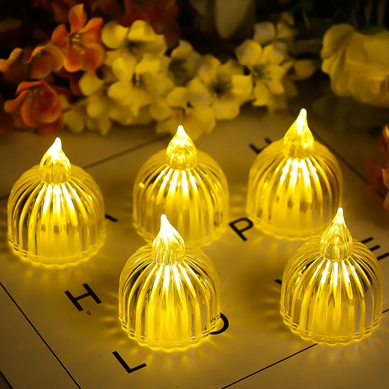 1/5ks vianočné LED diódy LED svetlá Kreatívne bezdymové elektrické sviečky Domáce sviatočné večierky Decoration Lampy na osvetlenie dovolenky