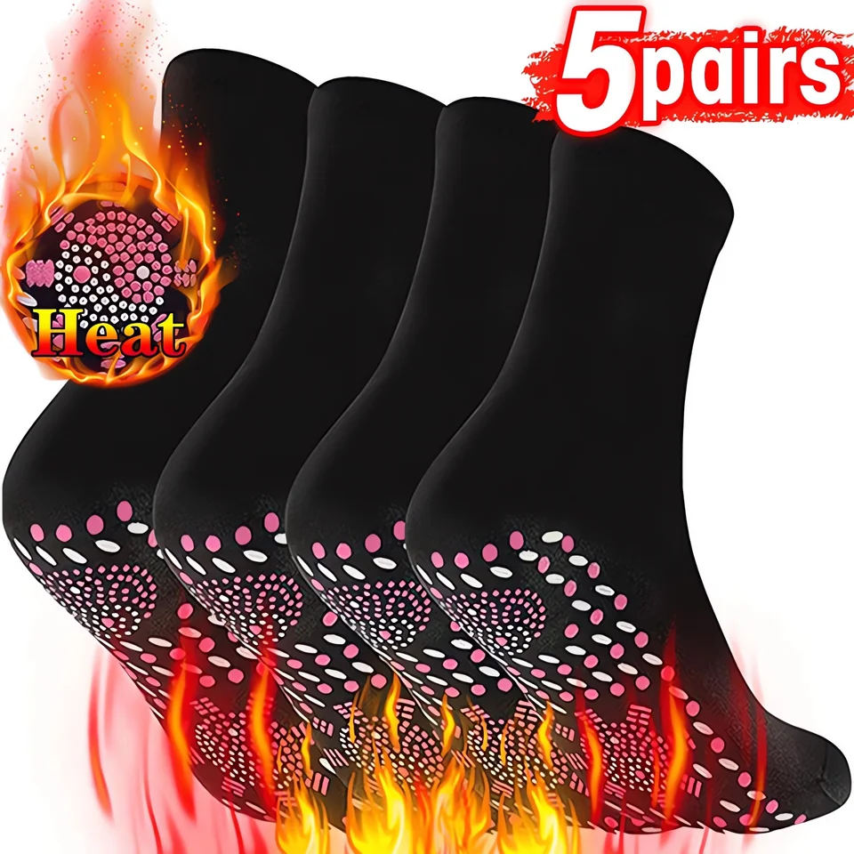 1/5pairs Tourmaline Samolieting ponožky zimné teplé tepelné zdravotné ponožky