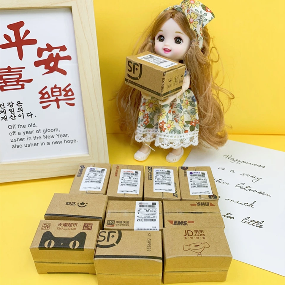 1/6 1/12 Dollhouse Miniature Express Box Simulation Mini Carton Express Carton OB11 Food Play Ress