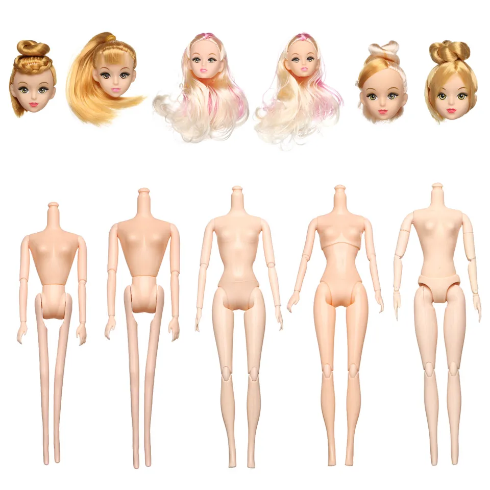 1/6 Blyth Doll Body Movely White pokožka Kĺb 30 cm ženská bjd bábika hlava s vlasovou hračkou pre dievčatá DIY Fashion Princezná ženy