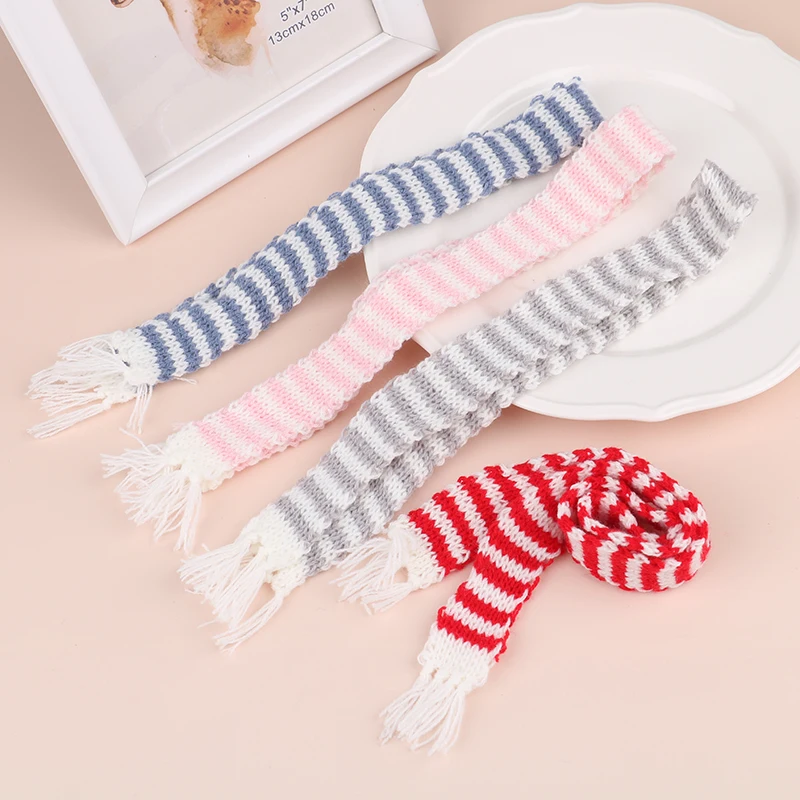 1/6 bábik Miniatúrny pletací šál Ornament DIY Dolls Clothing Doplnky