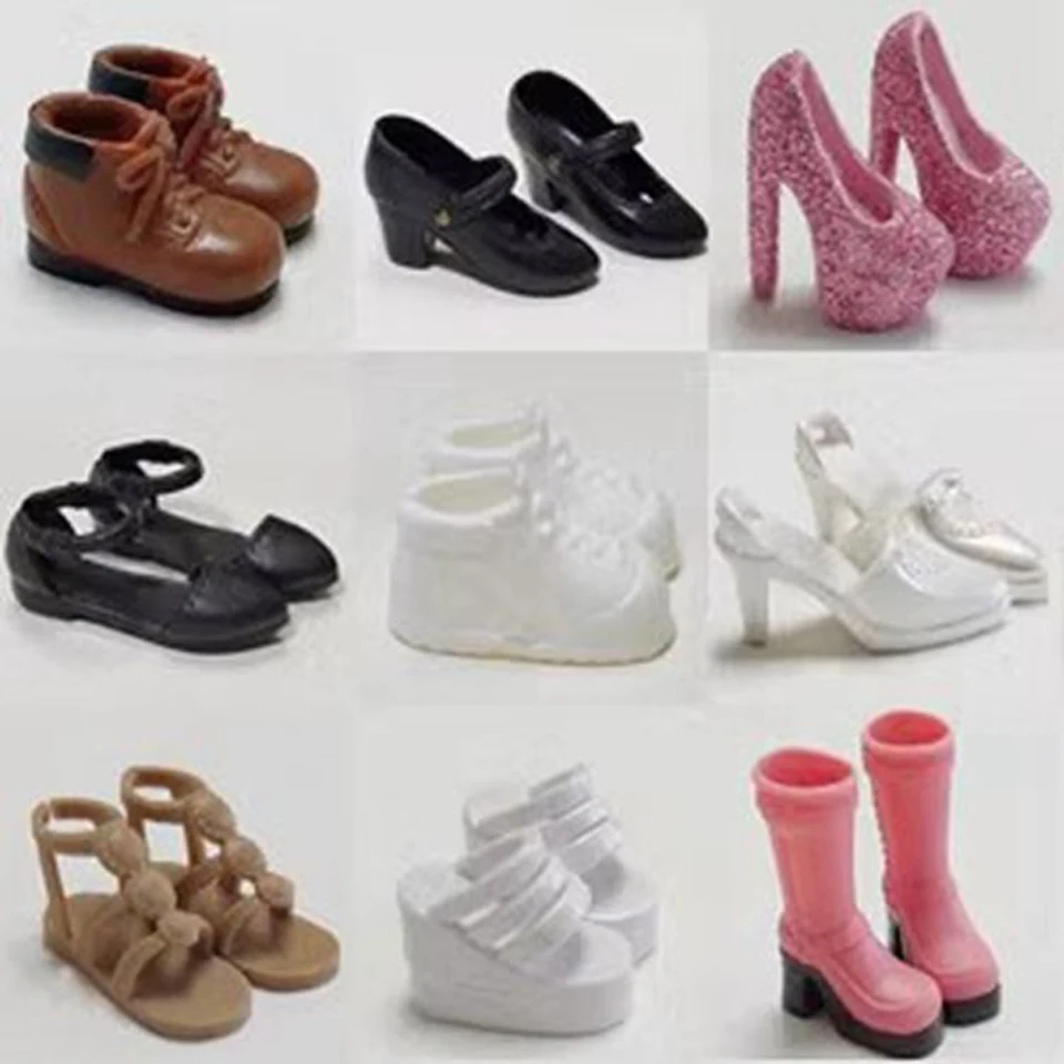 1/6 bábätkových topánok vysoké podpätky topánky 30 cm Doll Casual Shoe Super Model Boots Figal Doll Sandále ženské topánky Doll Doll Adsessory
