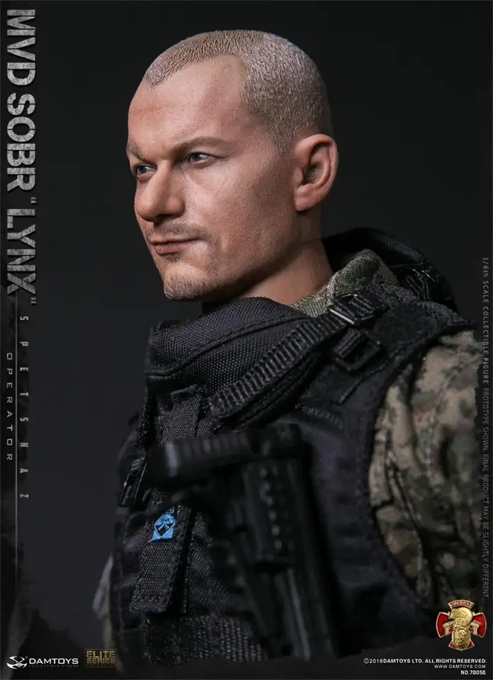 1/6 Damtoys Dam 78058 Muž Russian Mountain Operation Man Head Head Sculv Casting Pôvodná verzia pre 12 