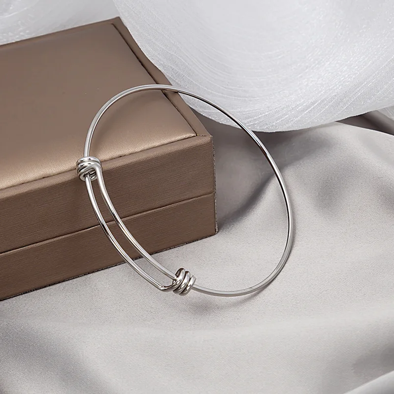 1,6 mm z nehrdzavejúcej ocele Tri kruhy Nastaviteľný otvor na náramok Pulseira Ženy Šperky priateľ Svadobný darček Big Pulsera