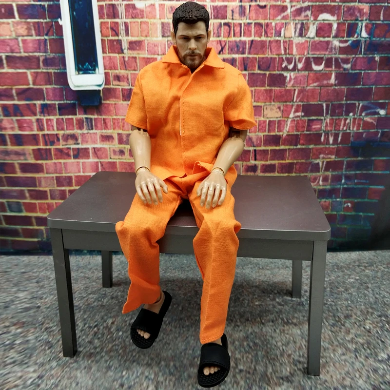 1/6 mužského vojaka Oranžový väzenský uniformný vrcholky Panty Model Fit 12 -palcová akčná figúrka pre Hobby Collection