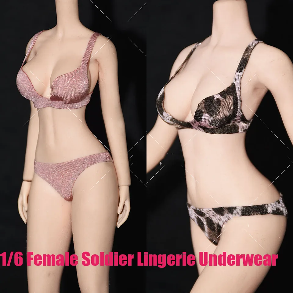 1/6 ženského vojaka spodná bielizeň Sexy podprsenky briefs Push Up Up Upwear popruhy Brassiere nízky pás nohavičky Fit 12 '' Action Figure Model