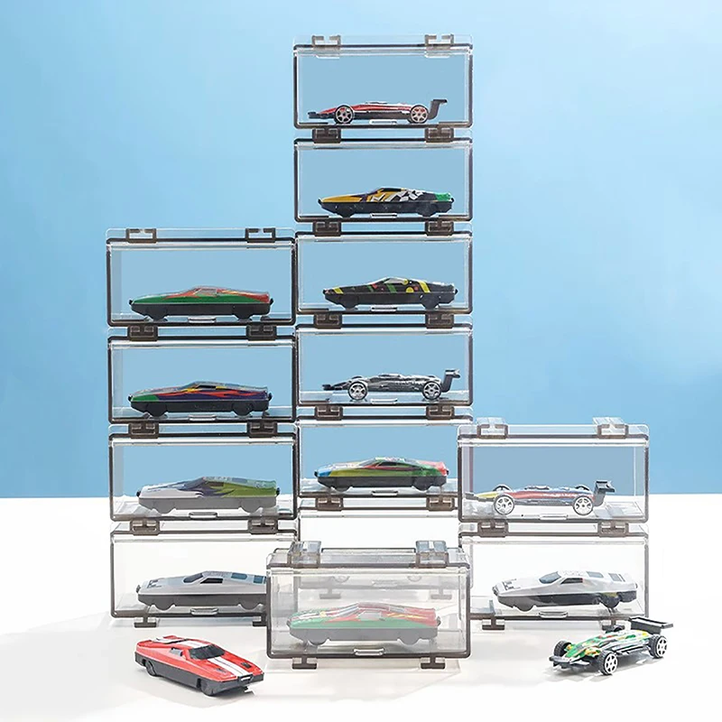 1:64 Diecast Model CAR Plastové zobrazovacie skrinky SKLADOVANÉ SKLADOVANIE VŠLEDSTVA S Upevňovacími prostriedkami