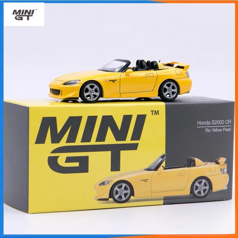 1:64 Honda Sports Car Honda S2000 Typ S Žltá #282 Zliatinový simulačný model automobilu, Hračky chlapcov, kusy z inkasu pre dospelých