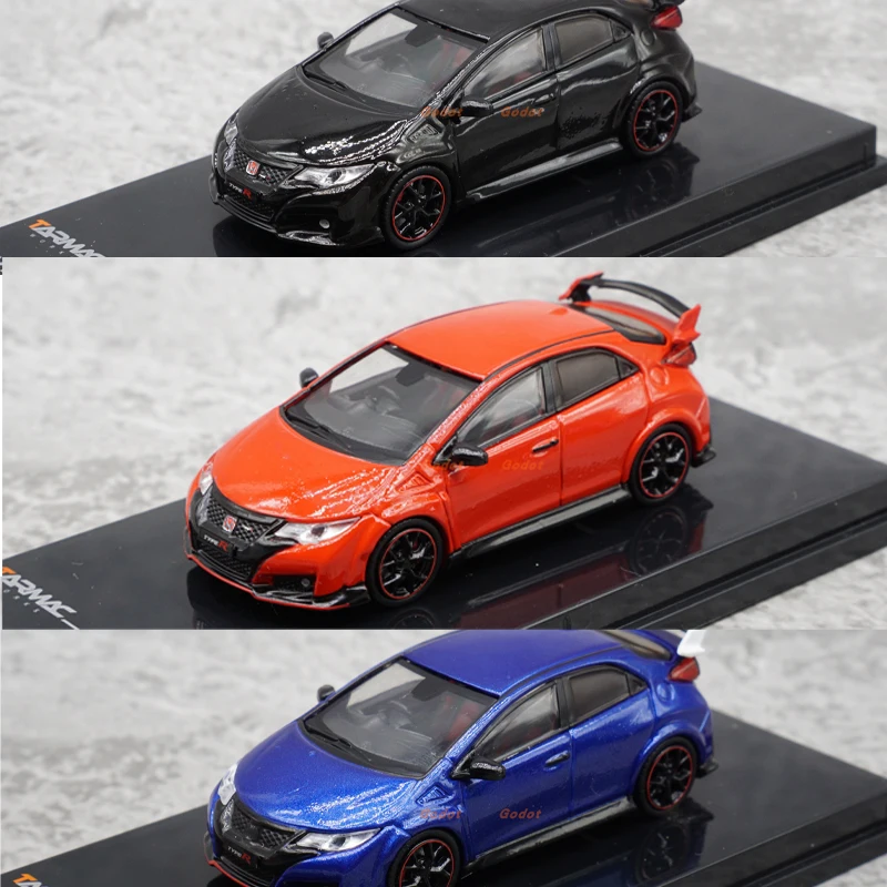 1:64 mierka Diecast zliatiny Civic Civic Fk2 Hračky Model Classic nostalgia dospelých zberateľských suvenírov Darčeky statického displeju