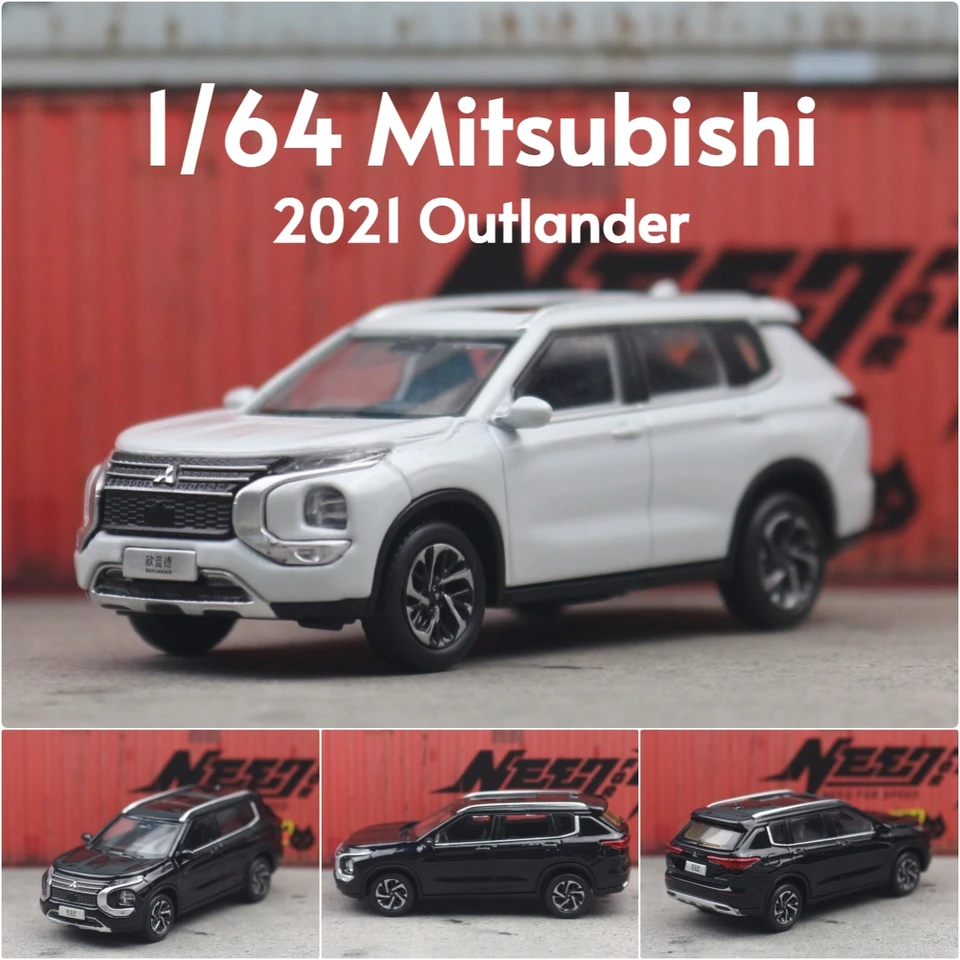 1/64 Mitsubishi Outlander SUV SUV Miniatúrny model 1:64 Diecast Metal Hray Hray Aute Stope Collection